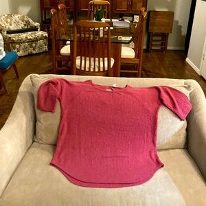 Anthropologie waffle weave quarter length sleeve tee